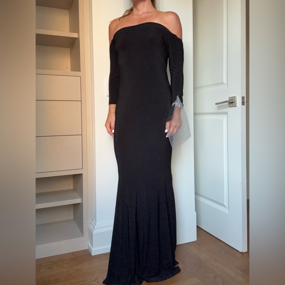 Norma Kamali Black One-Shoulder Dress